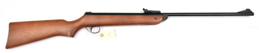 A .22" BSA Meteor break action air rifle, number TH 1750, with plastic end cap, fully adjustable