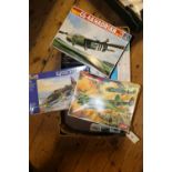 20 unmade plastic aircraft kits. By Revell,Italeri, Zvezda, Hasegawa, Master Modell, Hobby Craft,