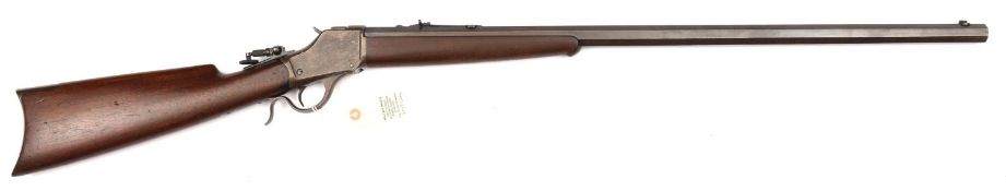 A good .32-40” centre fire Winchester Model 1885 “high wall” falling block underlever single shot