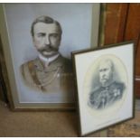 2 portrait prints of Sir Redvers Buller: coloured head and shoulders, in khaki, as Maj General,