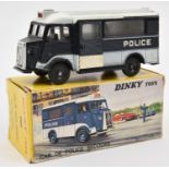 A French Dinky Toys Citroen H series Police van- Car de Police Secours (566). Dark blue and white