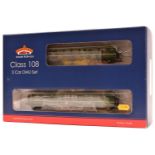 A Bachmann BR class 108 3-car Diesel Multiple Unit Train Pack (32-913). Comprising power car,