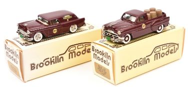 2 Brooklin models. 1953 Pontiac Sedan Delivery (BRK31). In maroon Ushers Ales livery, with cream