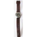 DH marked Civitas wristwatch. Serial D2735962H. Plated case, some wear and pitting to plating,