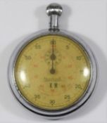 Hanhart Kriegsmarine 60 second stopwatch. Plated case, 51mm diameter, missing bow. Marked G.S on