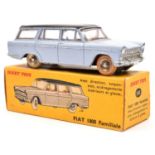 A French Dinky Toys Fiat 1800 Familiale (548). In lavender with black roof, white tyres and plated