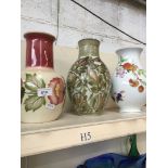 Three vases