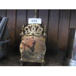 A Smiths miniature lantern type clock, height 18cm.