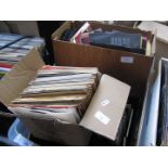 A large box of 45's including a box of Slade singles
