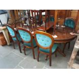 An Italian style dining table with 6 chairs
