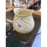 Belleek brown mark vase