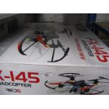 A quadcopter drone ( no screen and no charger )