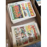 A box of Tiger and Adventure comics