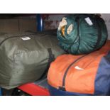 2 tents and a sleeping bag