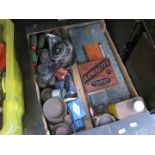 Box of miscellaneous garage ware