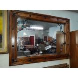 A rustic style mirror