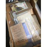 A box of misc ephemera