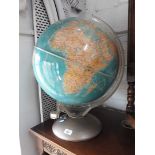 An illuminated globe