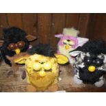4 furby toys (working, with batteries)