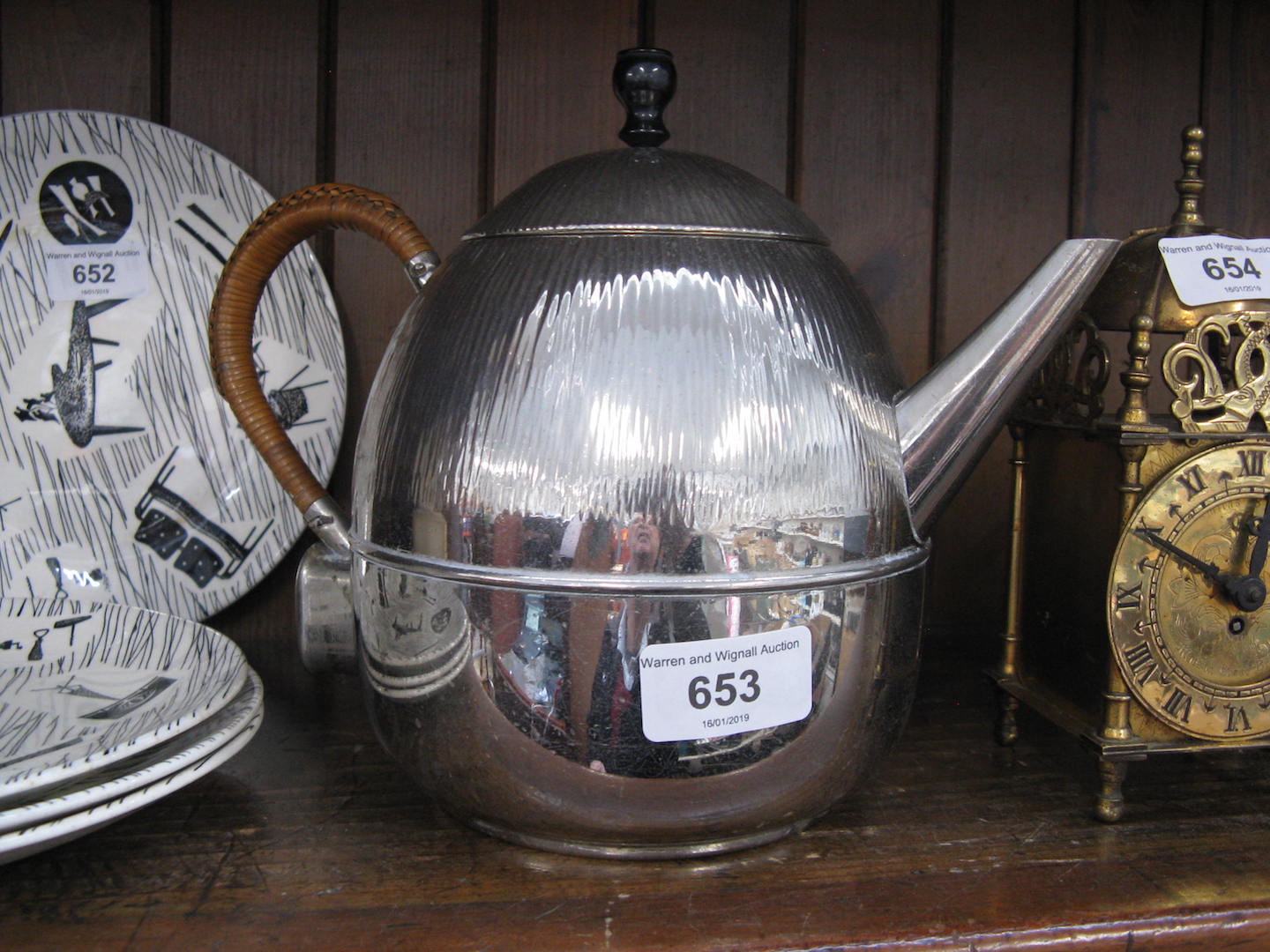 A WMF nickel plated kettle, height 19cm.