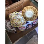 Box of pottery inc. Masons and Continental china set