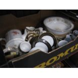 A box of Noritake tableware