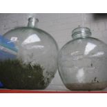 2 glass carbuoys