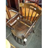 A pair of spindle back chairs