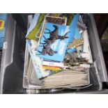A box of postcards and railway photos