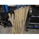 29 wooden spindles