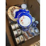 Box of plates and other china and pottery