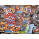 A box containing Skylander figures toys