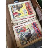 A box of old Hotspur comics from 40s to 50s and 60s