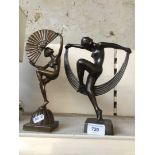 Two Art-Deco reproduction figurines