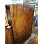 A mahogany wardrobe by Halliday & Todd, Birkenhead