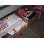 5 boxes of misc clothes and shoes mainly for kids