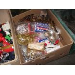 A box of Xmas decorations
