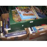 3 boxes of misc books and comics to include Beano, etc