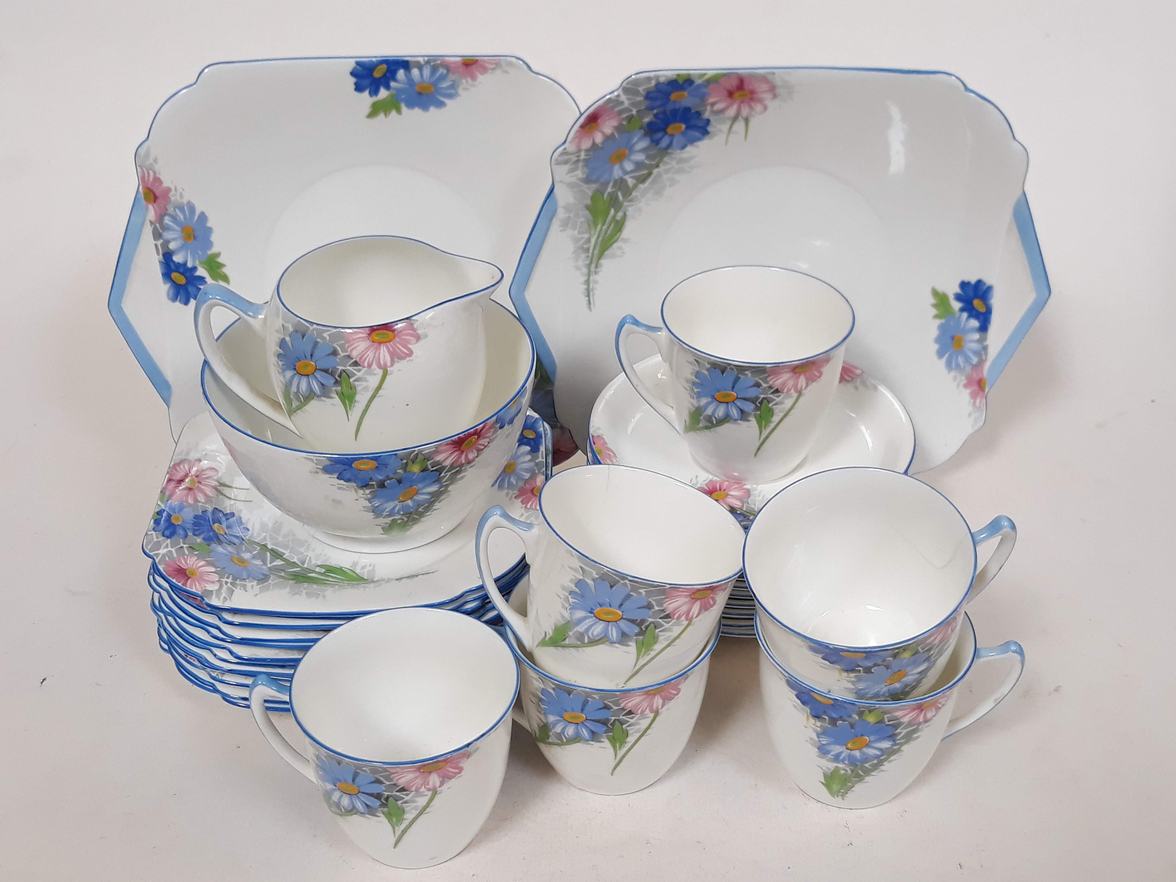 A 32 piece Shelley part tea service number 12216