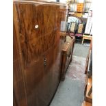 Walnut veneer wardobe and dressing table