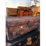 A 19th century leather travel case