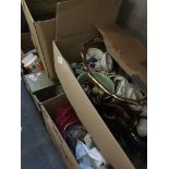 5 boxes of misc pottery, ornaments, etc