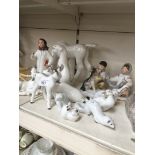 Selection of mainly Russian porcelain figures and animals