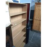 An open bookcase