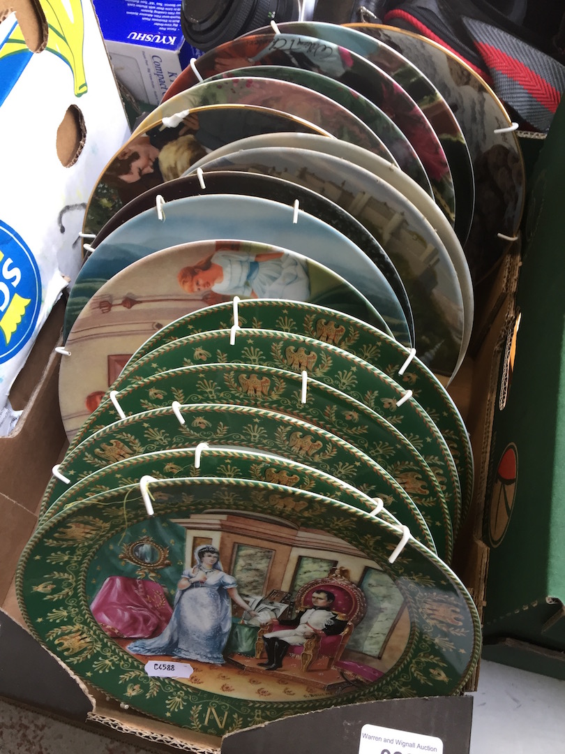 Box of collectors plates