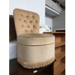 An upholstered nursing chair