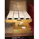 3 wooden boxes of 35mm colour slides