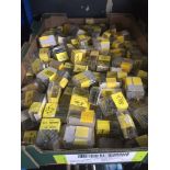 A box of vintage car fuses and screws