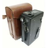 A Cine Kodak Model B with leather case.