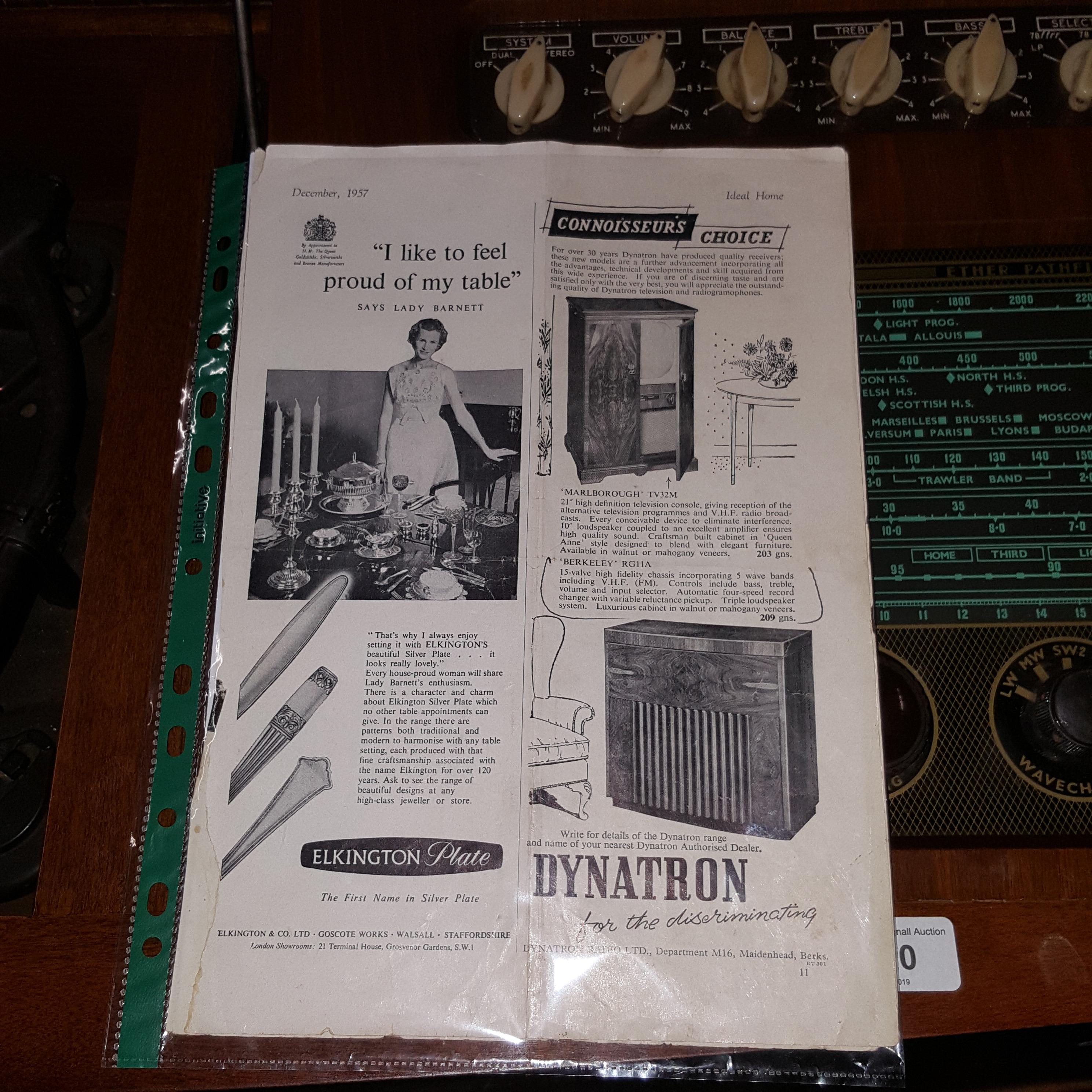 A Dynatron radiogram and console speaker cabinet - Image 11 of 14